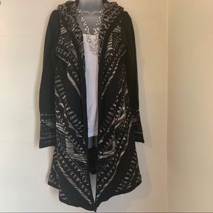 Fashion Avenue Hooded Knitted Style Cardigan